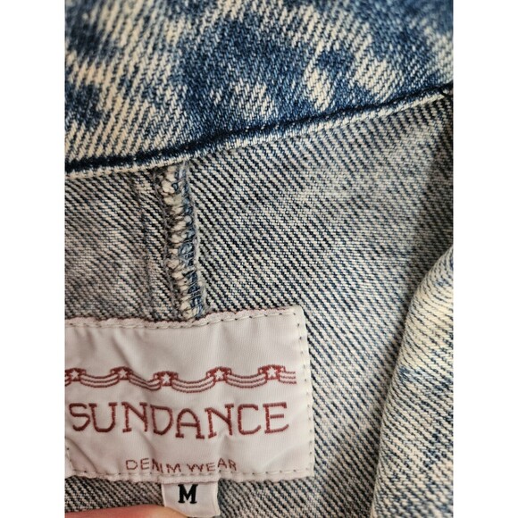 Sundance Long Denim Dress with Distressed Look and Classic Button Front - Medium - Picture 4 of 15